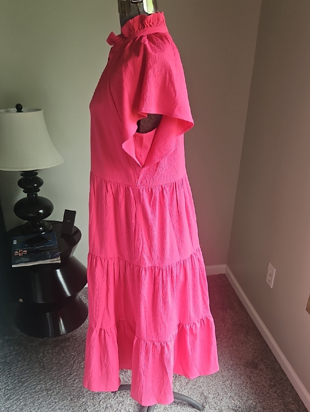 Entro Ruffle Tiered Midi Dress With Pockets - Picture 3 of 9
